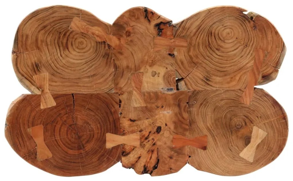 Mesa de bar tronco de madeira 90x54x105 cm acácia maciça
