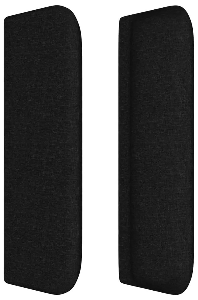Cabeceira de cama c/ abas tecido 183x16x78/88 cm preto