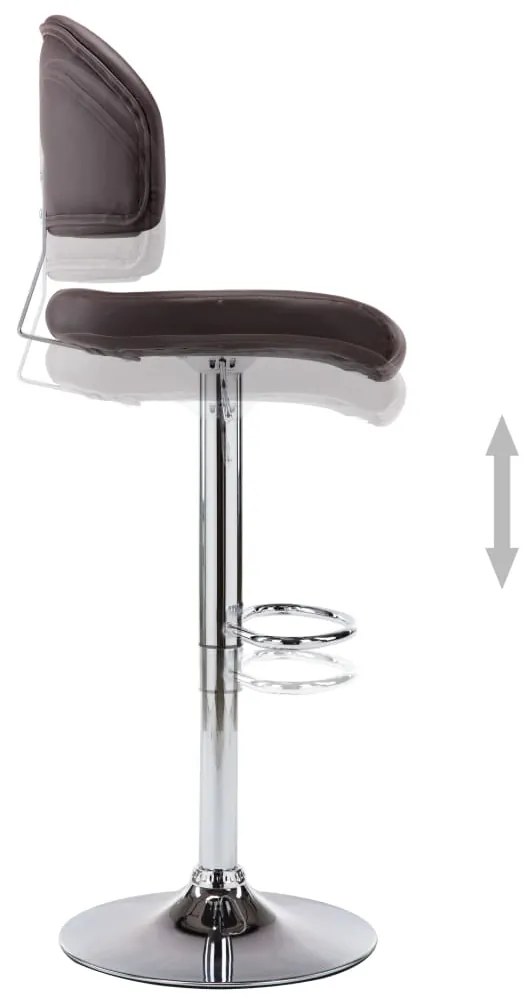 Banco de bar couro artificial castanho