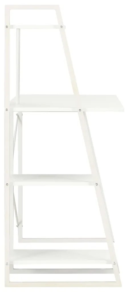 Secretária com unidade de prateleiras 102x50x117 cm branco