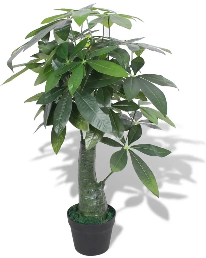 244448 vidaXL Planta árvore da sorte artificial com vaso 85 cm verde