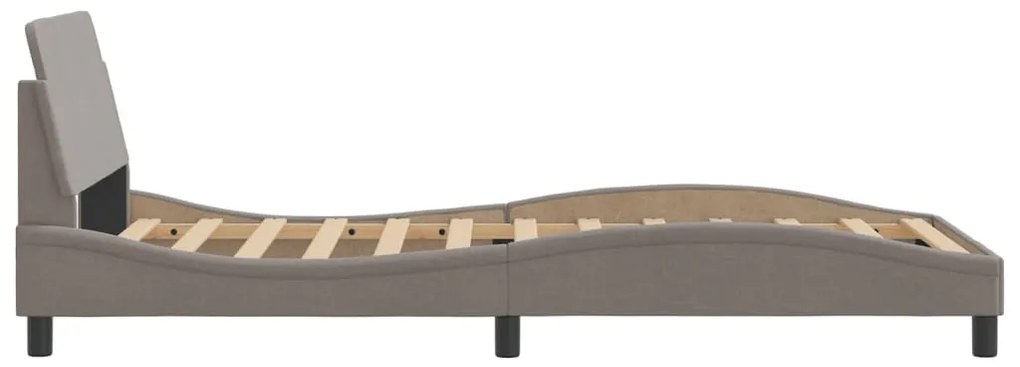 Estrutura cama sem colchão 100x200 cm tecido cinza-acastanhado