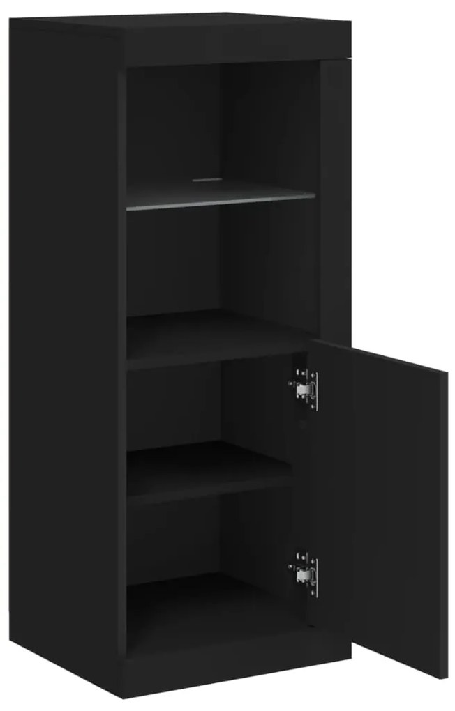 Aparador com luzes LED 41x37x100 cm preto