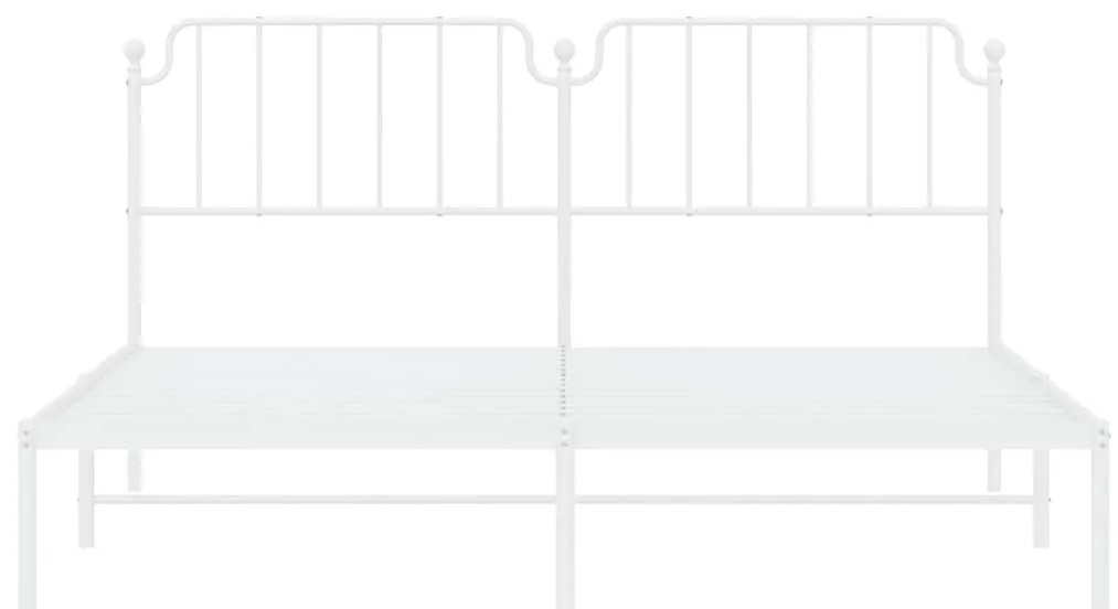 Estrutura de cama com cabeceira 183x213 cm metal branco