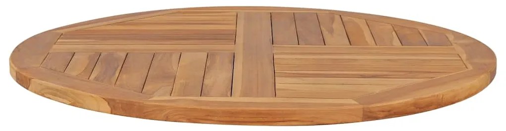 Tampo de mesa redondo 2,5 cm 90 cm madeira de teca maciça