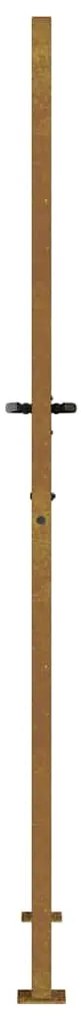Portão de jardim 105x180 cm aço corten design erva