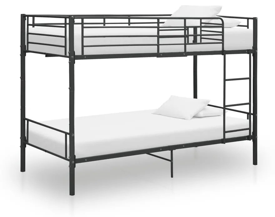 287910 vidaXL Beliche 90x200 cm metal preto
