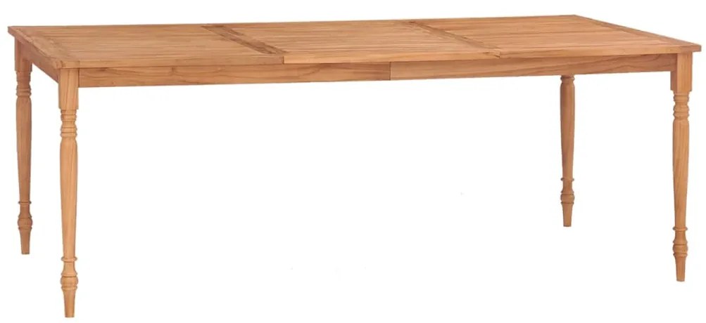 vidaXL Mesa Batávia 200x100x75 cm madeira de teca maciça