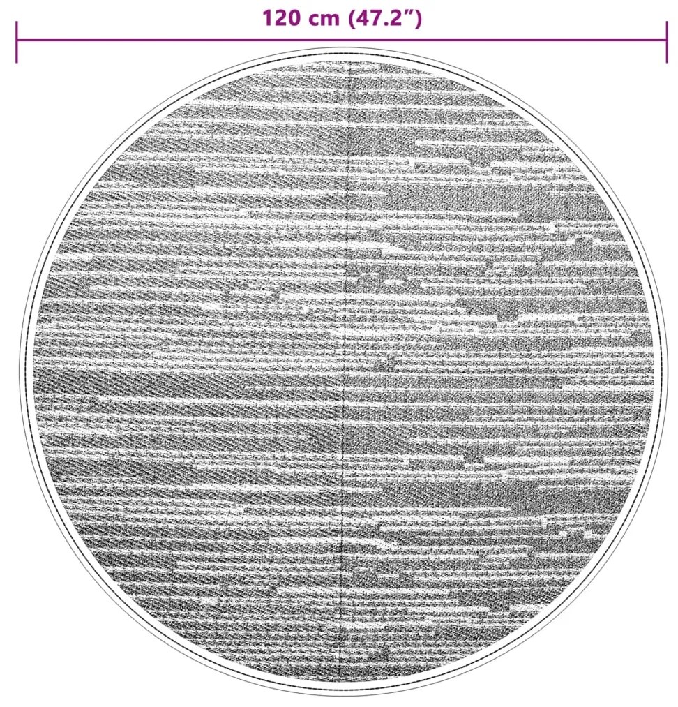 Tapete de exterior Ø120 cm ARAKIL PP cinzento