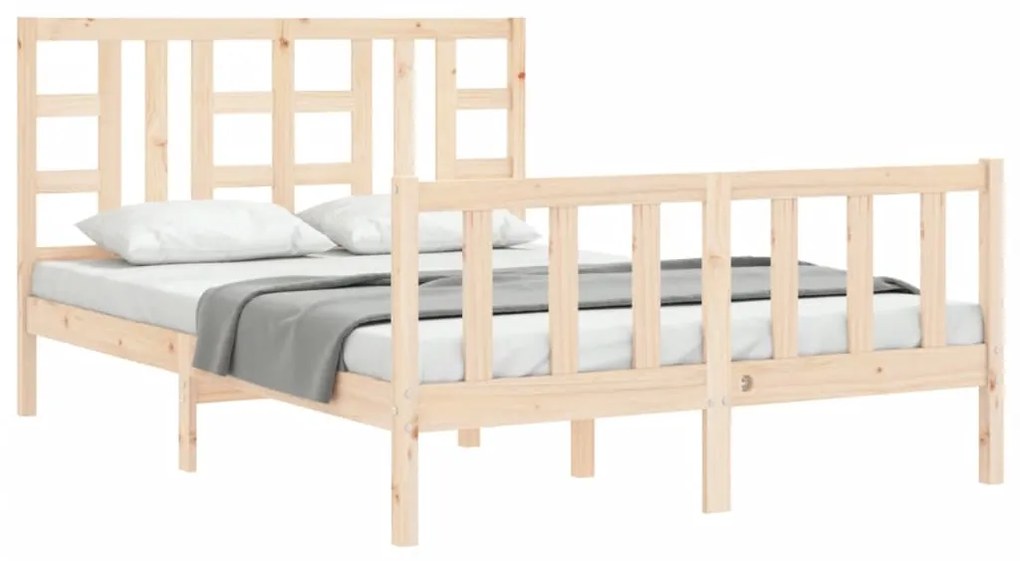 Cama sem colchão 160x200 cm madeira de pinho maciça