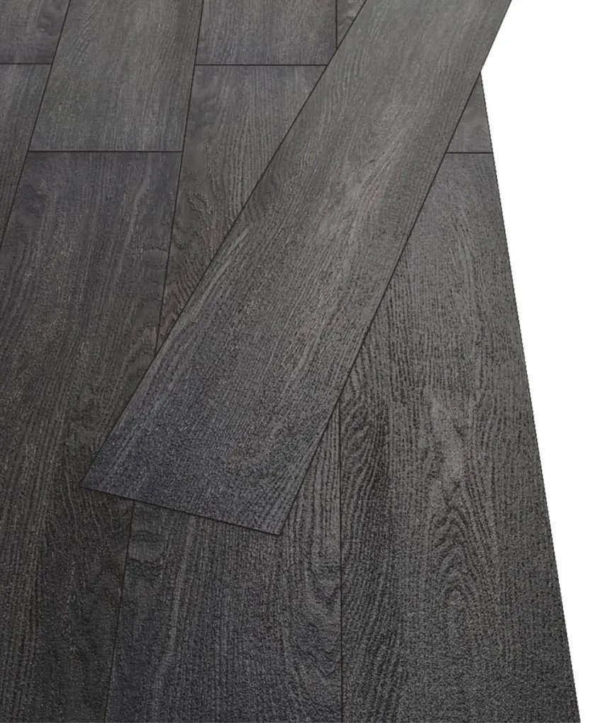 Tábuas soalho PVC não-autoadesivo 5,26 m² 2 mm preto e branco