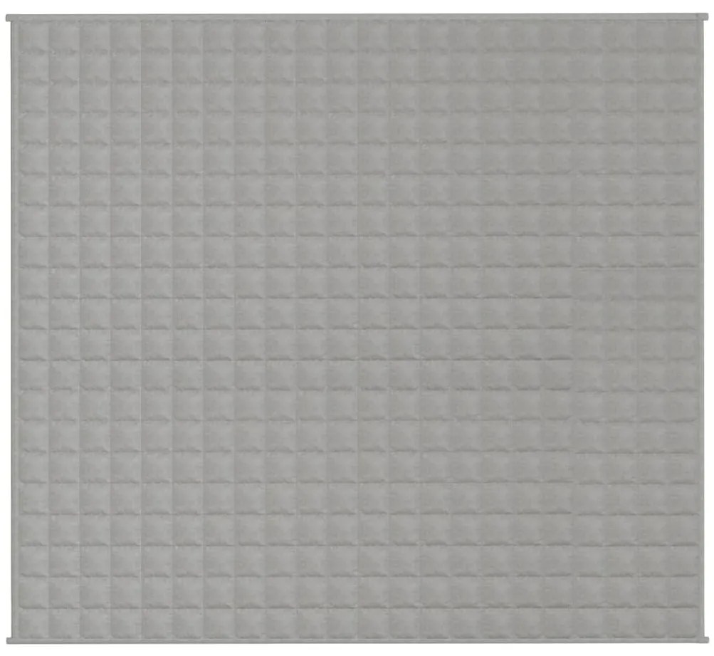 Manta pesada 13 kg 200x230 cm tecido cinzento