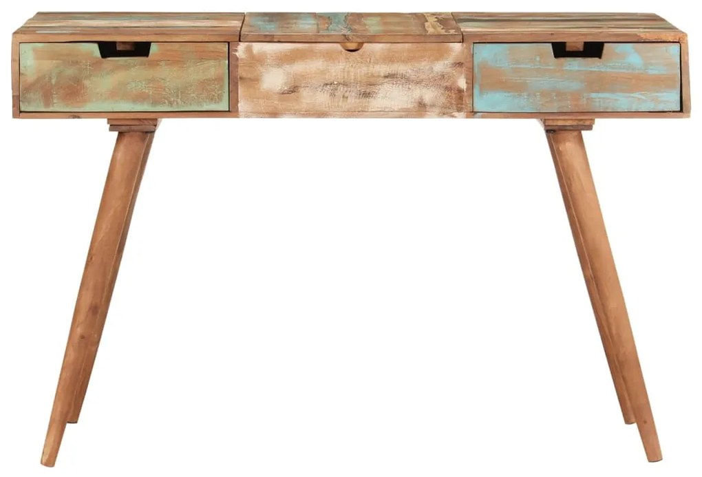 Toucador c/ espelho 112x45x76 cm madeira recuperada maciça