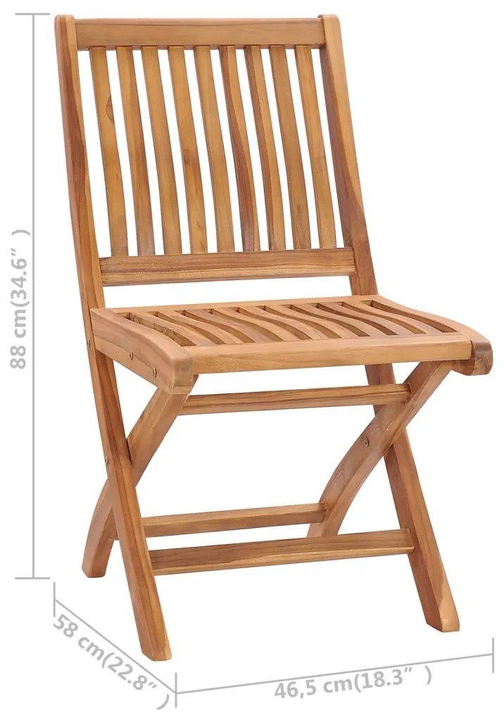 Cadeiras de jardim dobráveis c/ almofadões 4 pcs teca maciça