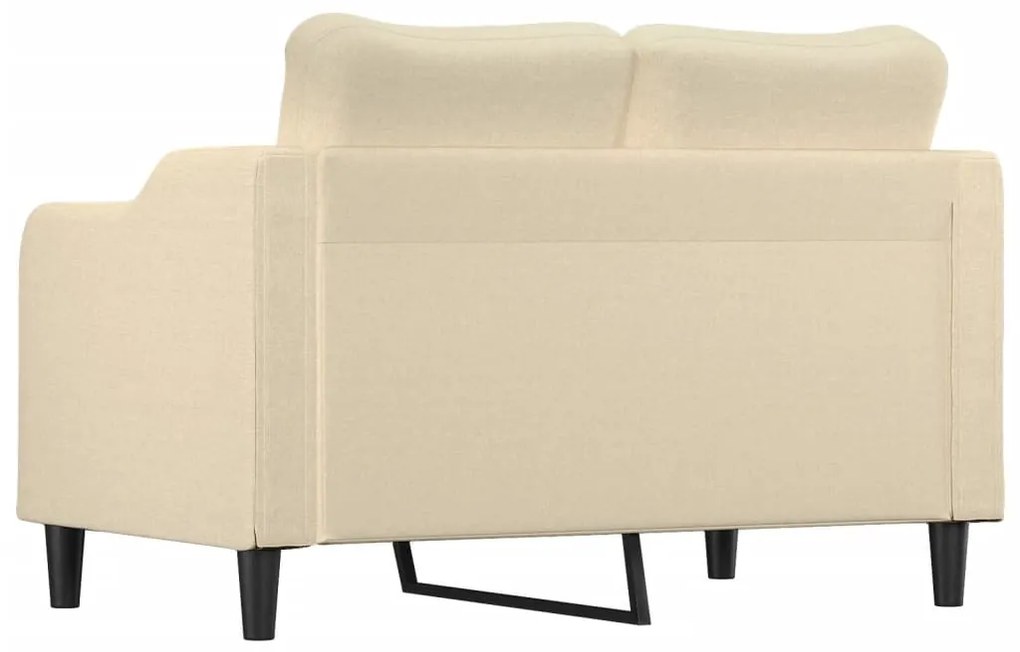 Sofá de 2 lugares tecido 120 cm cor creme