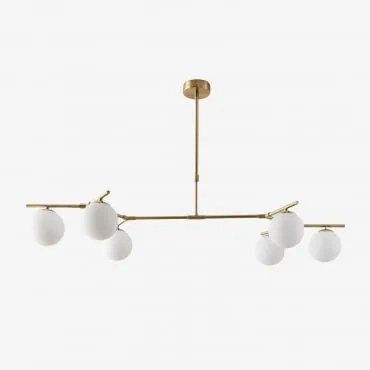 Lâmpada De Teto Com 6 Bolas De Vidro Garland Dourado - Sklum