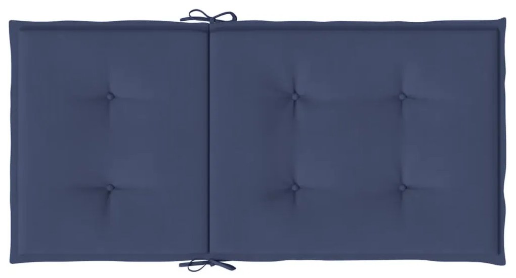 Almofadões p/ cadeira de encosto baixo 4pcs tecido azul-marinho