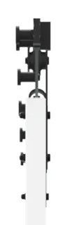 Porta Deslizante vidaXL com Conjunto de Hardware Branco 73.5x198.5 cm