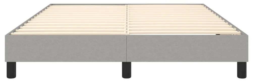 Estrutura de cama sem colchão 140x190 cm tecido cinzento-claro