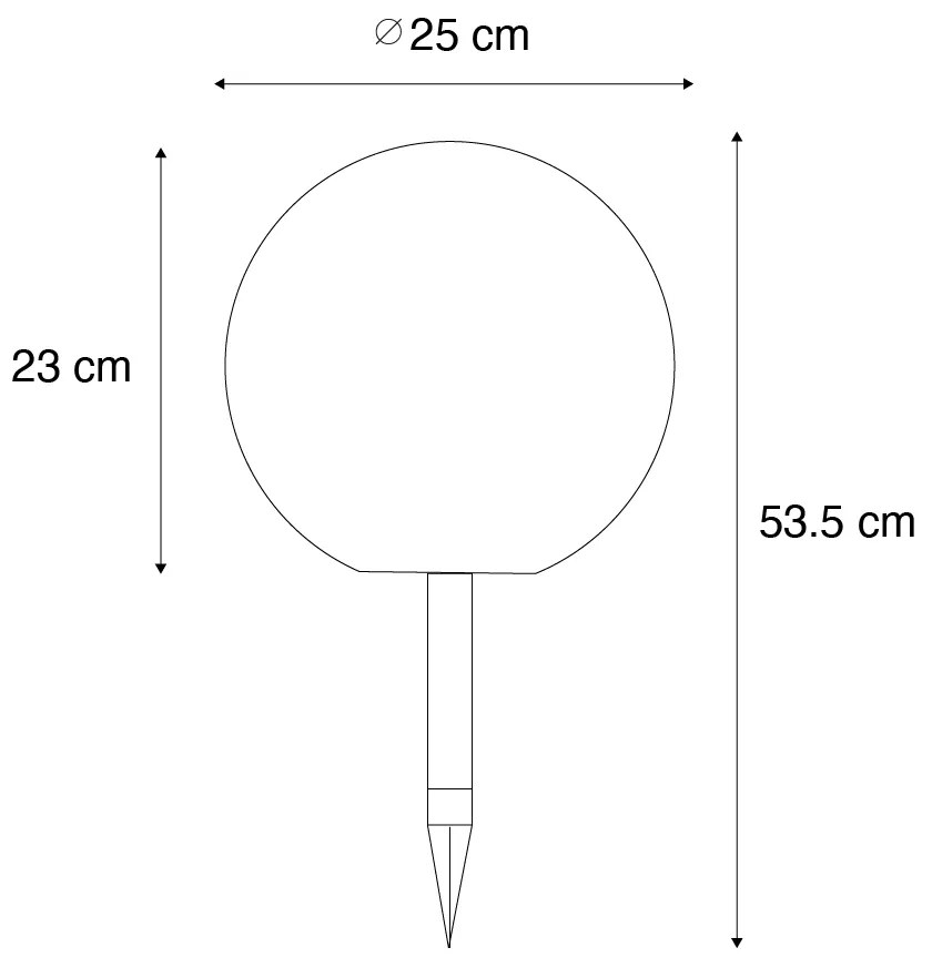 Luminária exterior branca 25 cm com LED IP44 solar RGBW - Ludger Moderno