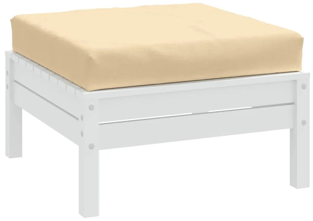 vidaXL Almofadão p/ paletes 60x60x9,5 cm mesclado tecido bege