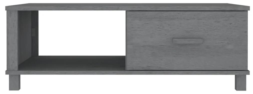 Mesa de centro 100x55x35 cm pinho maciço cinzento-escuro