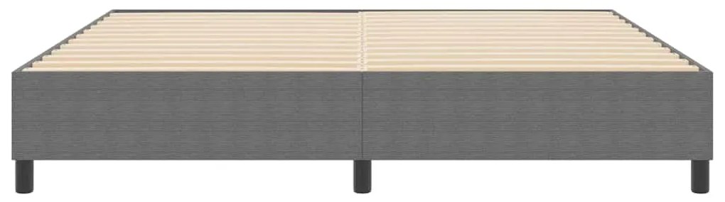 Cama Box VidaXL Cinza Claro 200x200 cm em Tecido de Corduroy