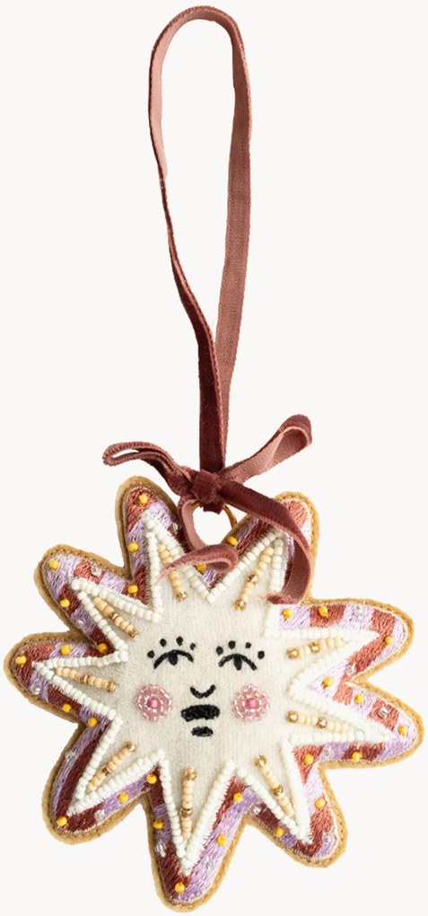 Ornamentos de Natal artesanais Happy Star, conjunto de 2
