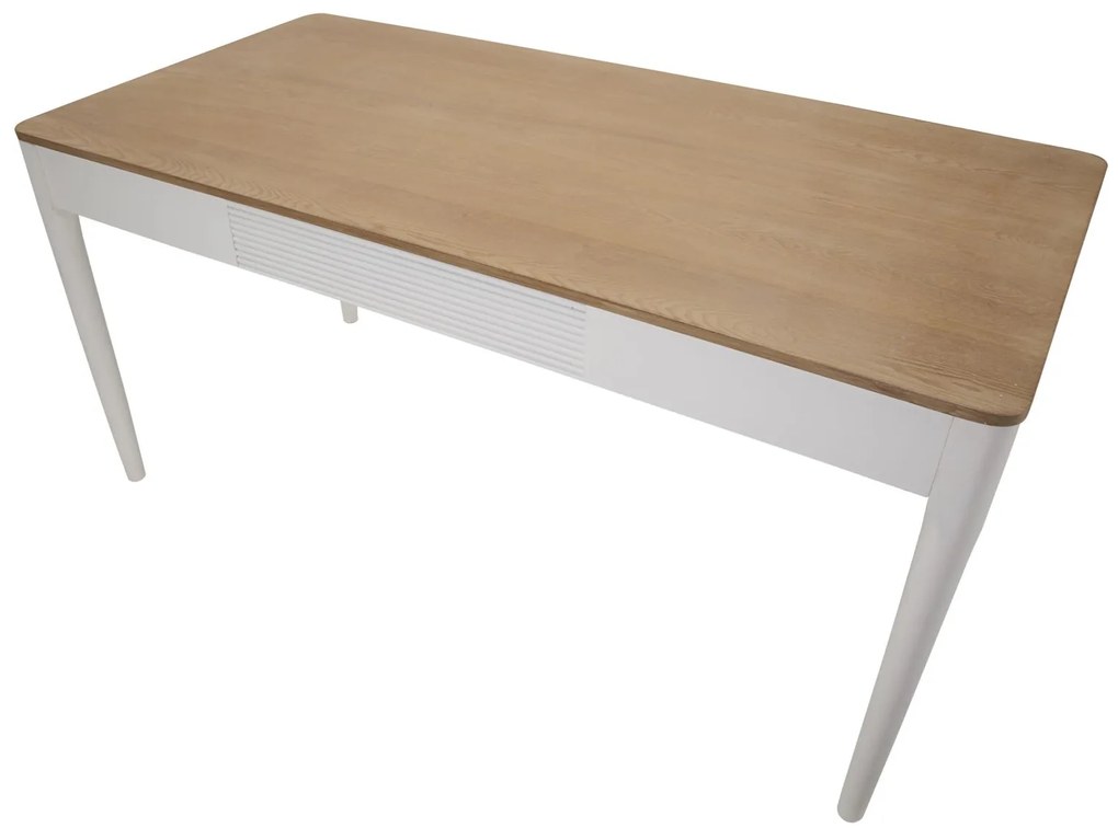 MESA DE JANTAR MATERA 180X90X80 CM BRANCO E CASTANHO