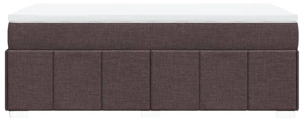 Cama com molas/colchão 90x200 cm tecido castanho-escuro