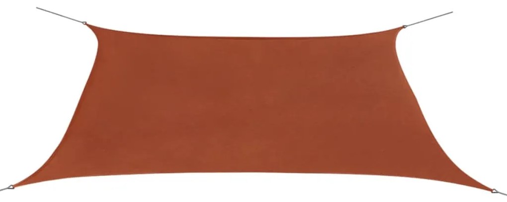 42308 vidaXL Guarda-Sol tecido Oxford retangular 2x4 m terracotta