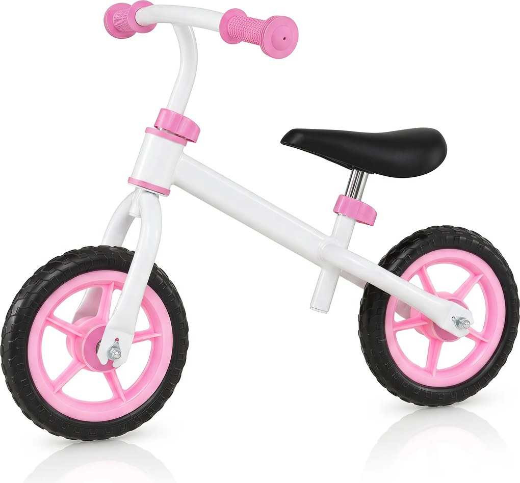 Bicicleta de Equilíbrio Infantil, 73 x 44 x 50 cm, Quadro Metálico Ultraleve, Cor-de-rosa