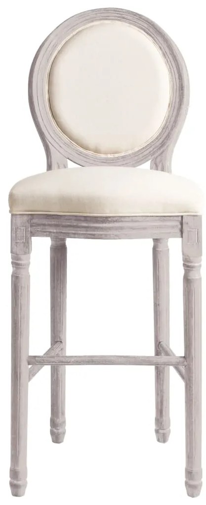 Bancos de bar 2 pcs linho branco