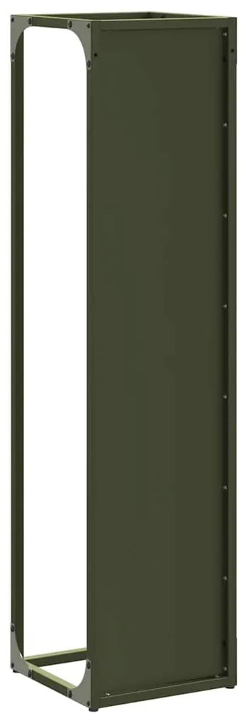 Suporte para lenha aço laminado a frio verde azeitona