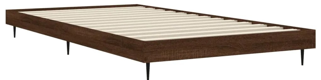 Estrutura cama s/ colchão derivados madeira carvalho castanho