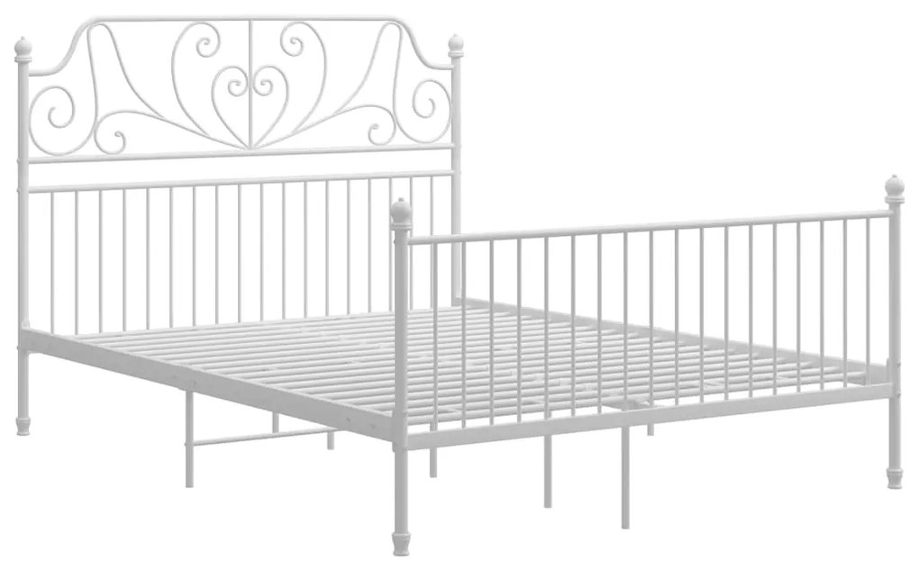 Estrutura de cama metal 140x200 cm branco