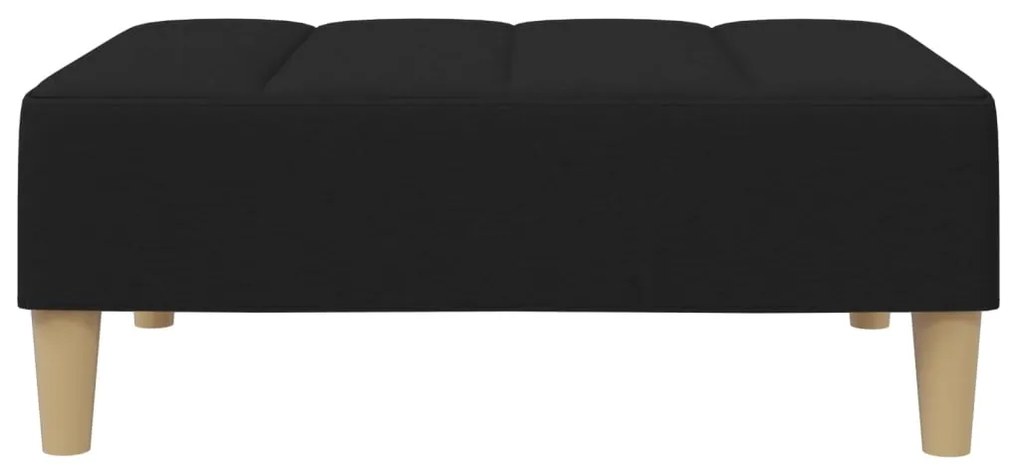 Apoio de pés 77x55x31 cm tecido preto