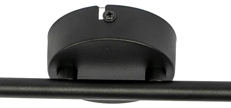 Foco de teto preto com abajur preto 2 luzes ajustáveis - Hetta Moderno