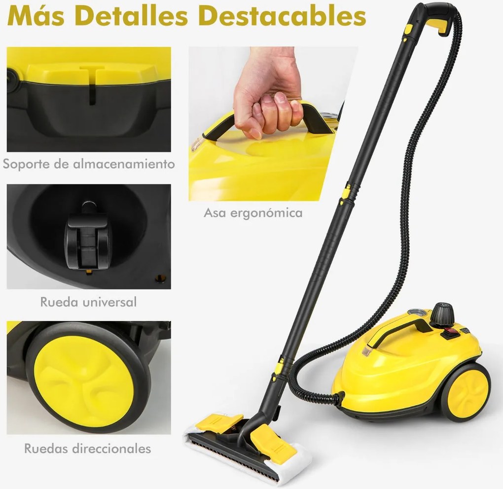 Máquina de Limpeza a Vapor Multiusos "Aster" - 2000W, 1,8L, 13 Acessór