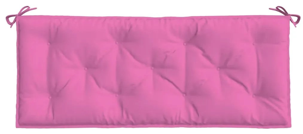 Almofadão para banco de jardim 120x50x7 cm tecido rosa