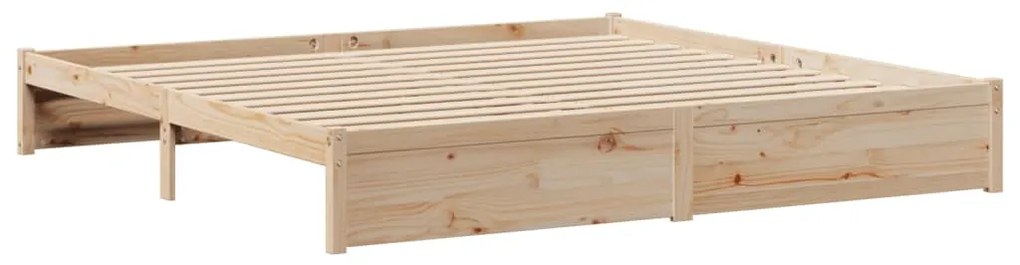 Cama com estante sem colchão 200x200 cm pinho maciço