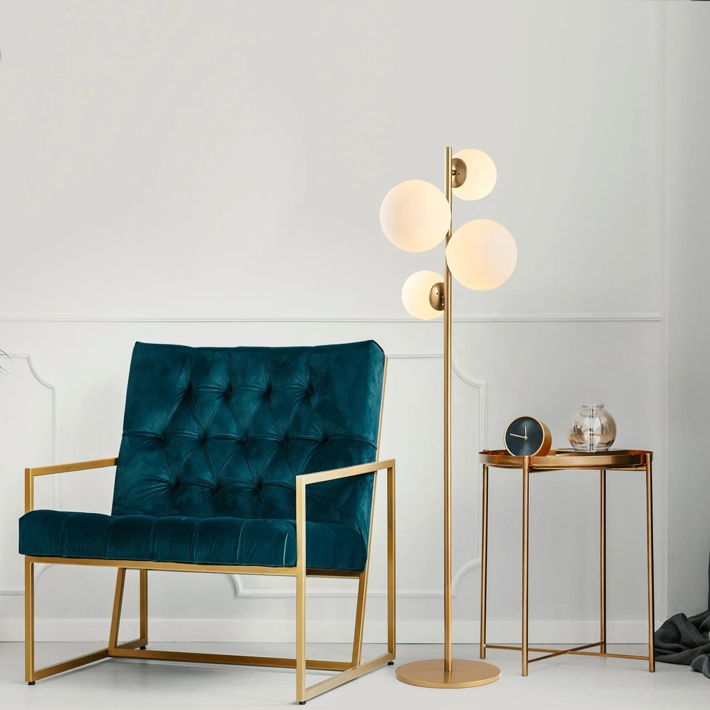 Candeeiro de Pé Fazli – Dourado – 33 x 33 x 162 cm