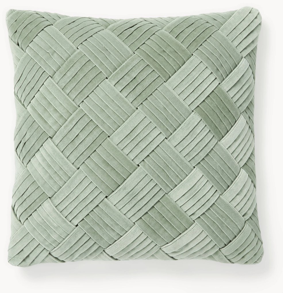 Capa de almofada em veludo com padrão estruturado Sina