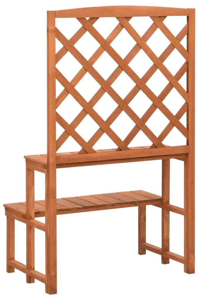 Suporte de plantas com treliça 70x42x115 cm abeto maciço