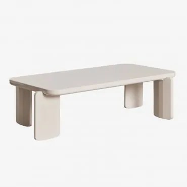 Mesa De Centro Retangular 120x60 Cm Em Mdf Ginebra Tapioca Bege - Sklum