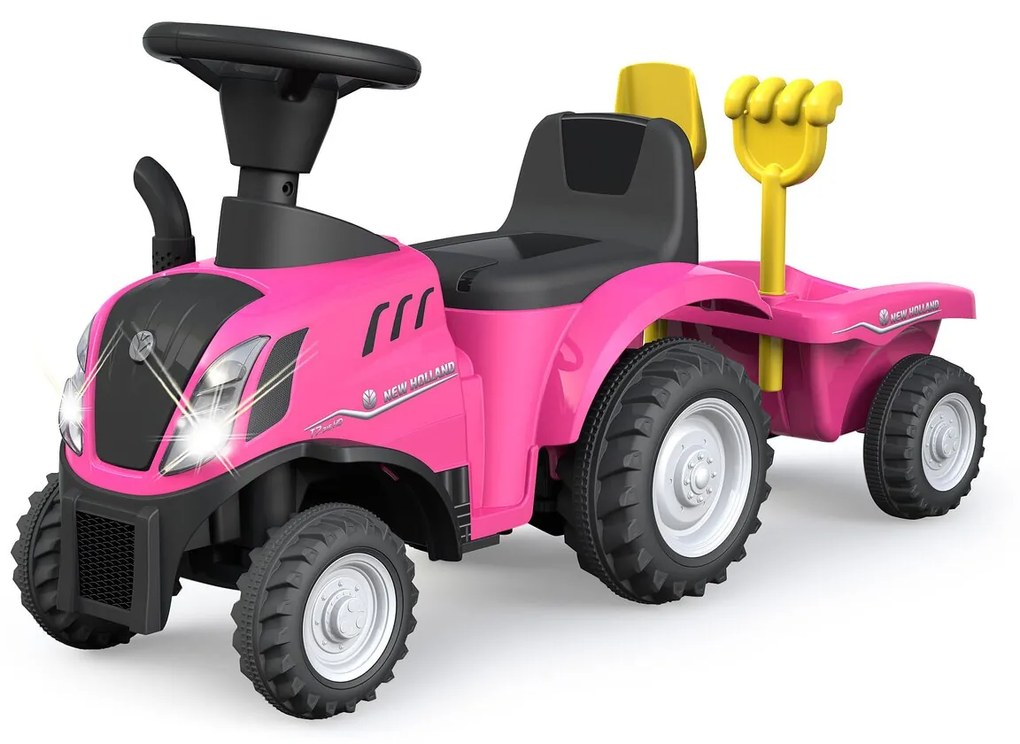 Andarilho Bebés Tractor New Holland T7 Rosa