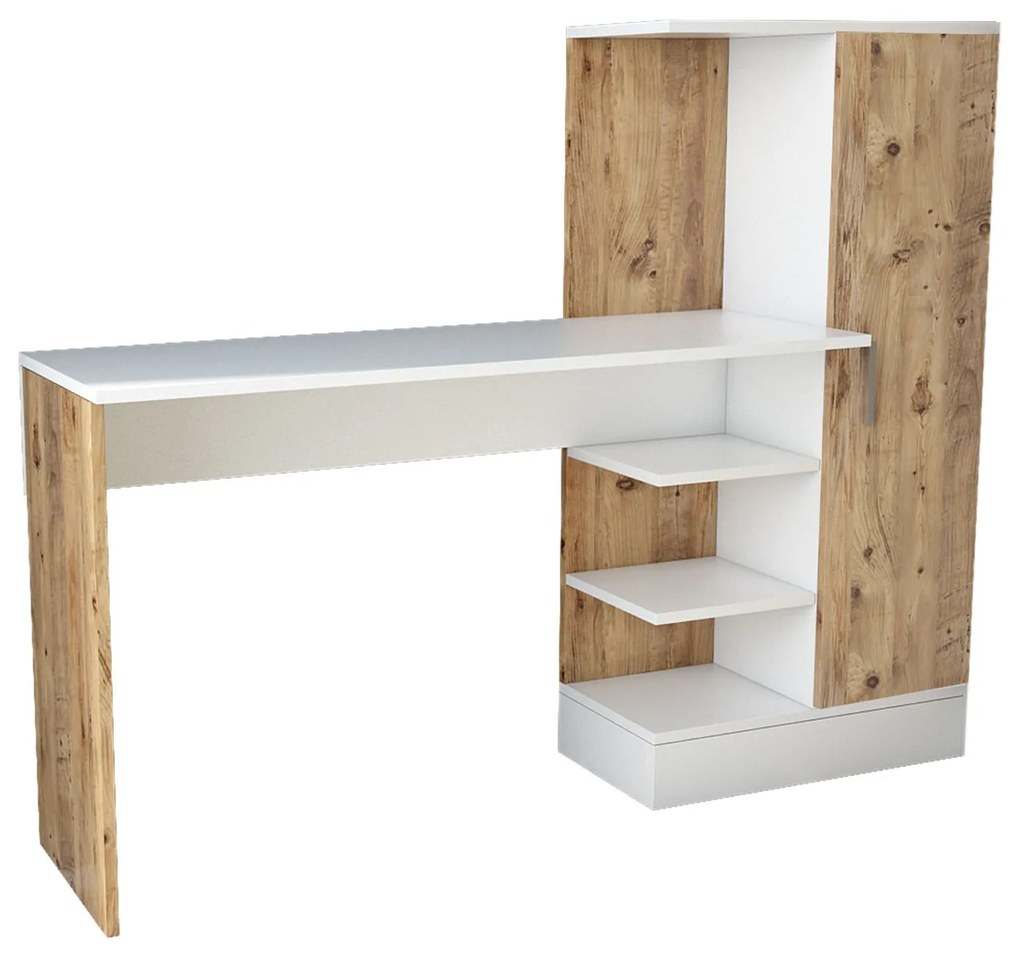 Secretária de Estudo CT2 – Pinho Atlântico e Branco – 152,3cm x 120cm
