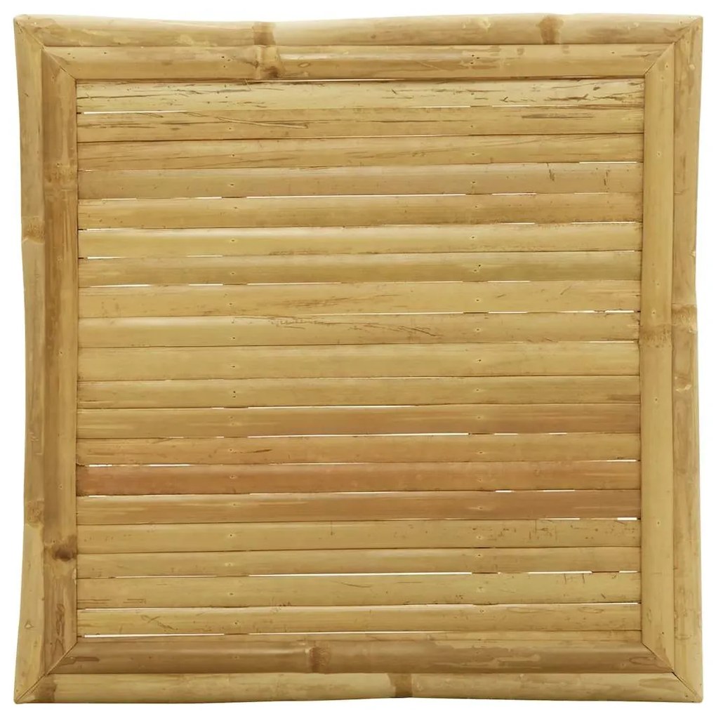 3 pcs conjunto bistrô dobrável c/ almofadões cinza escuro bambu
