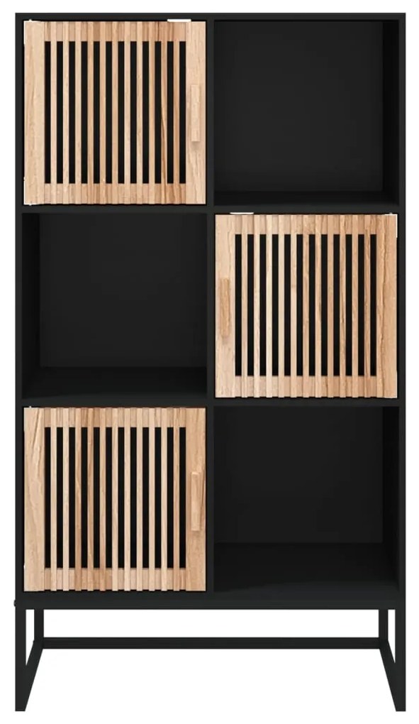 Aparador alto 70x35x125 cm derivados de madeira preto