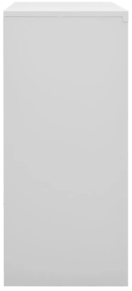 Armário escritório porta deslizante 90x40x90 cm aço cinza-claro